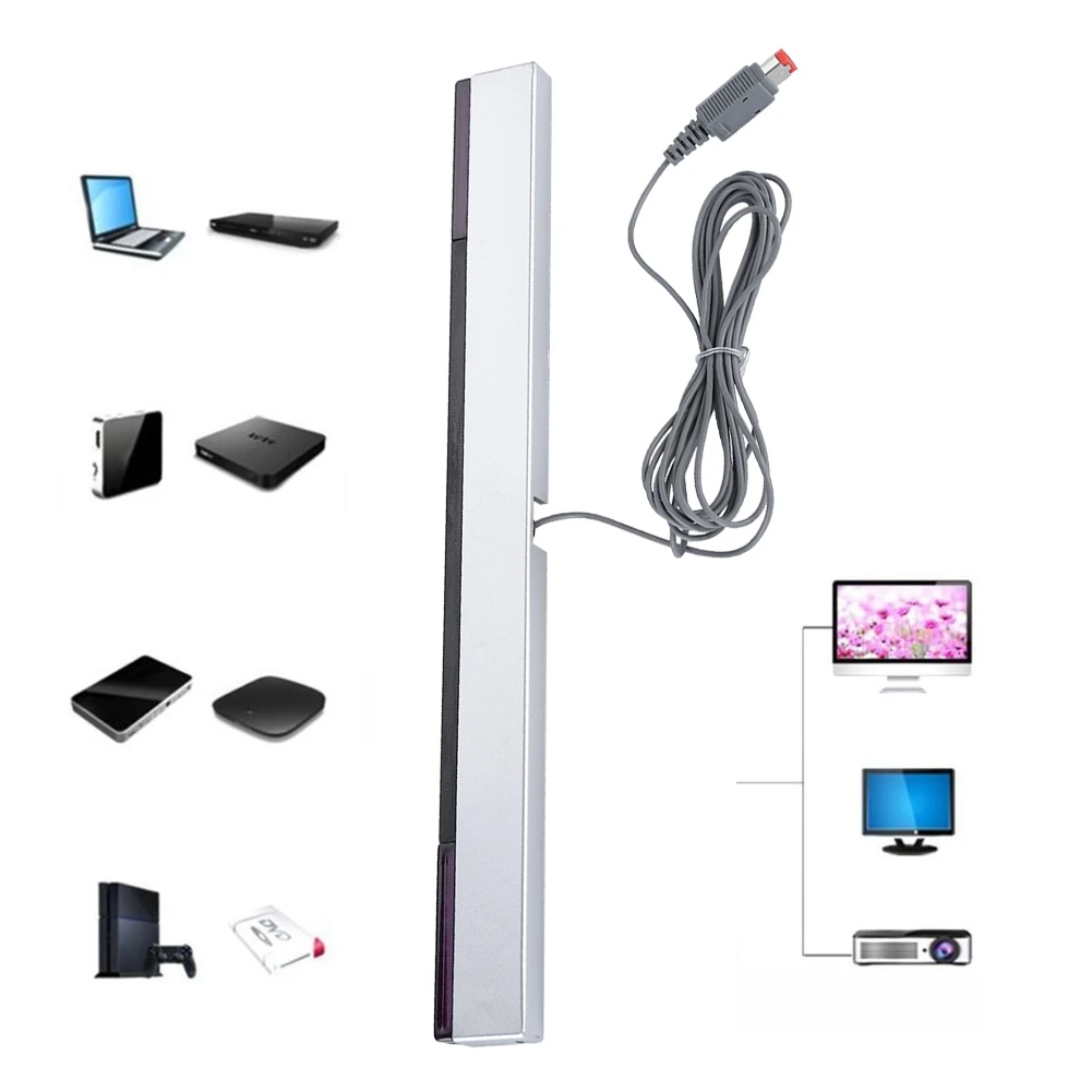 Infrared IR Signal Sensor Bar Wired Receiver Stand for Console