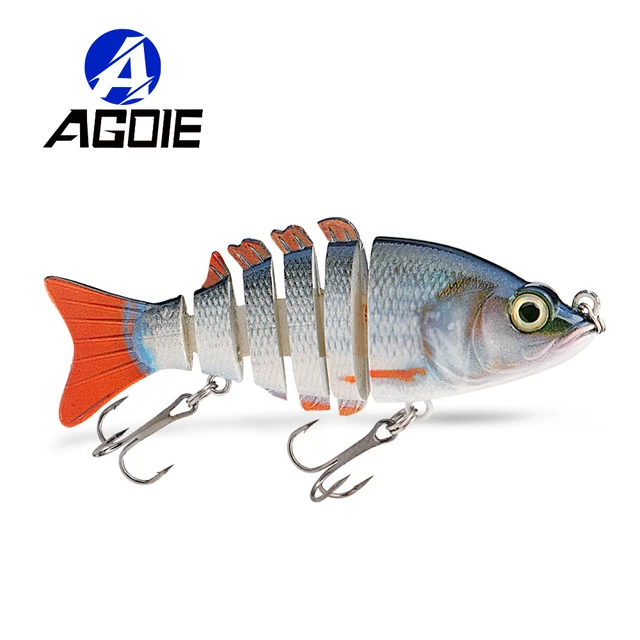 Agoie batan eklemli sert yemler Swimbait 8cm 10g balıkçılık bas Pike için  mal yapay yem iplik deniz balıkçılık cazibesi - AliExpress