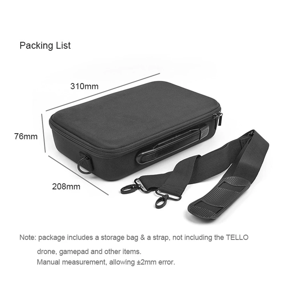 Carrying Case 2-1PCS RC Portable Drone Storage Organizer Convenient Dual Zipper Protective Storage Bag For DJI Tello drone accessories drone storage bag drone storage case