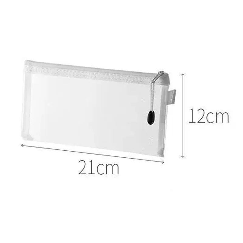 A4/A5/A6 Mesh Zipper Pouch Document Bag Waterproof Zip File Folders School  Supplies Pencil Case 1 PC Cosmetic Makeup Bags 6