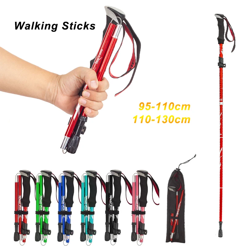 Outdoor Trekking Pole Unisex Camping Hiking Walking Stick 5section