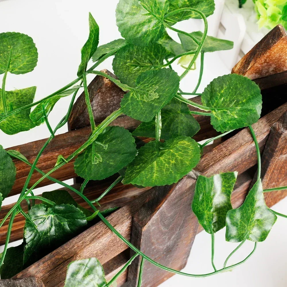 Künstliche grüne Efeu-Blätter-Ranken-Girlande zum Aufhängen – DIY Kunstblumen und Pflanzen für Garten, Hochzeit, Party und Heimdekoration – Detail 9