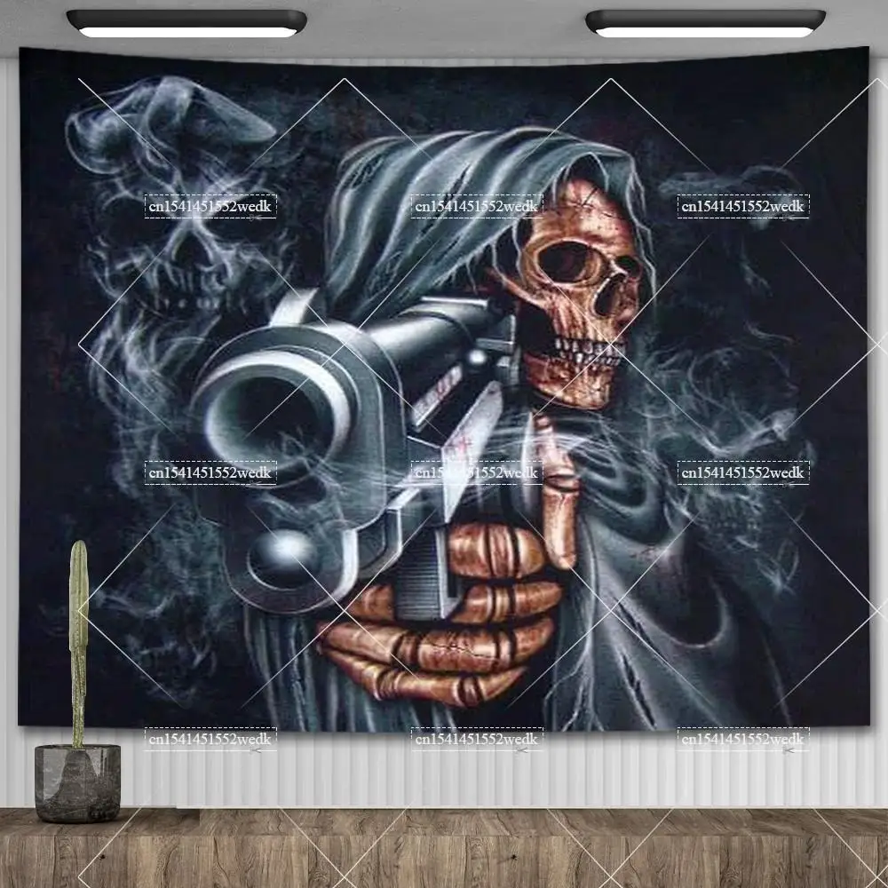 Gobelin Anime Tapestry Vintage Wall Tapestry Retro Hippie Skull Gothtic Tapestries Blanket Picnic Mats Aesthetic Room Decor tapestry decorations