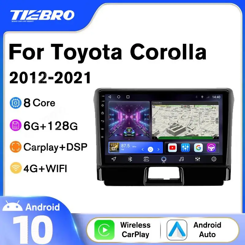 

Tiebro 2DIN Android10.0 Car Radio For Toyota Corolla Axio 2 Fielder 3 E160 2012-2021 2Din Stereo Receiver Car Multimedia Player