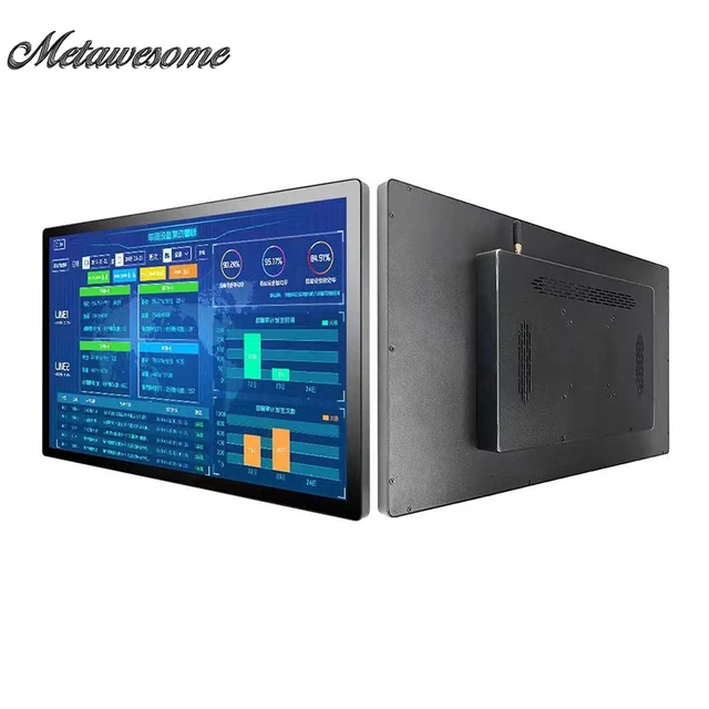 Industrial Mini All In One Panel PC 15.6 Inch Wall Mounted with Capacitive Touch Screen PC Windows 10pro PC Desktop Computer