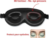 100% Pure Mulberrry Silk Sleep Mask,3D Contoured No Pressure Eye Covers,Soft Blindfold For Sleeping,Luxury Silk Sleep Eyemask 2