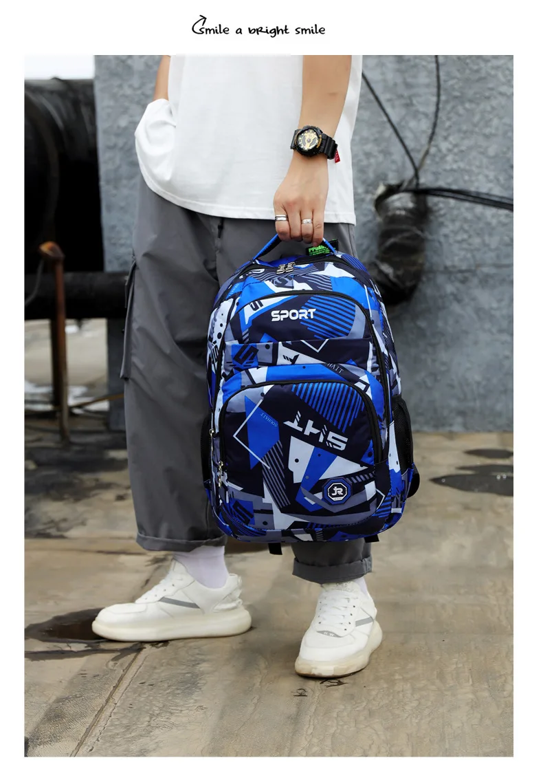 Neue Rucksack männer Große Kapazität Casual Sport Schule Tasche Mode Einfache Student Rucksack Reise Verdicken Doppel Schulter Taschen – Detail 28