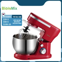 

BioloMix 1200W 5L Stainless Steel Bowl 6-speed Kitchen Food Stand Mixer Cream Egg Whisk Whip Dough Kneading Mixer Blender