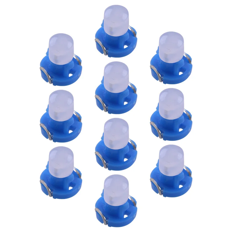 10Pcs Universal Car Truck Led Lampadine Cluster Instrument Dash Climate Base Lights 50Ma 12V 0.5W T3