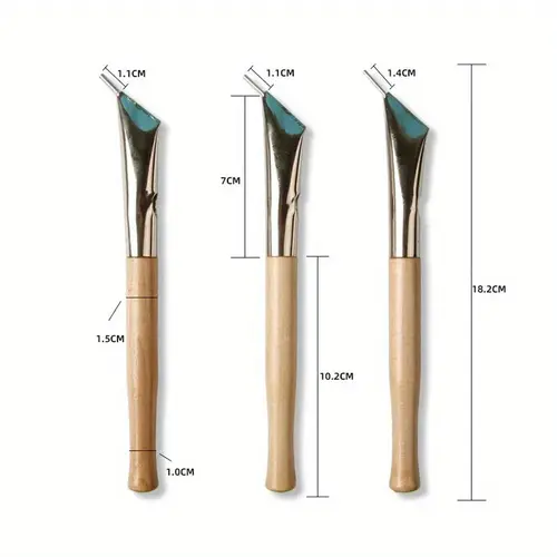 3Pcs Batik Tool Carve Artwork Paint Pen Sculpture Knife Craft Art Clay Sculpte Pottery Wax Tools - Image 3