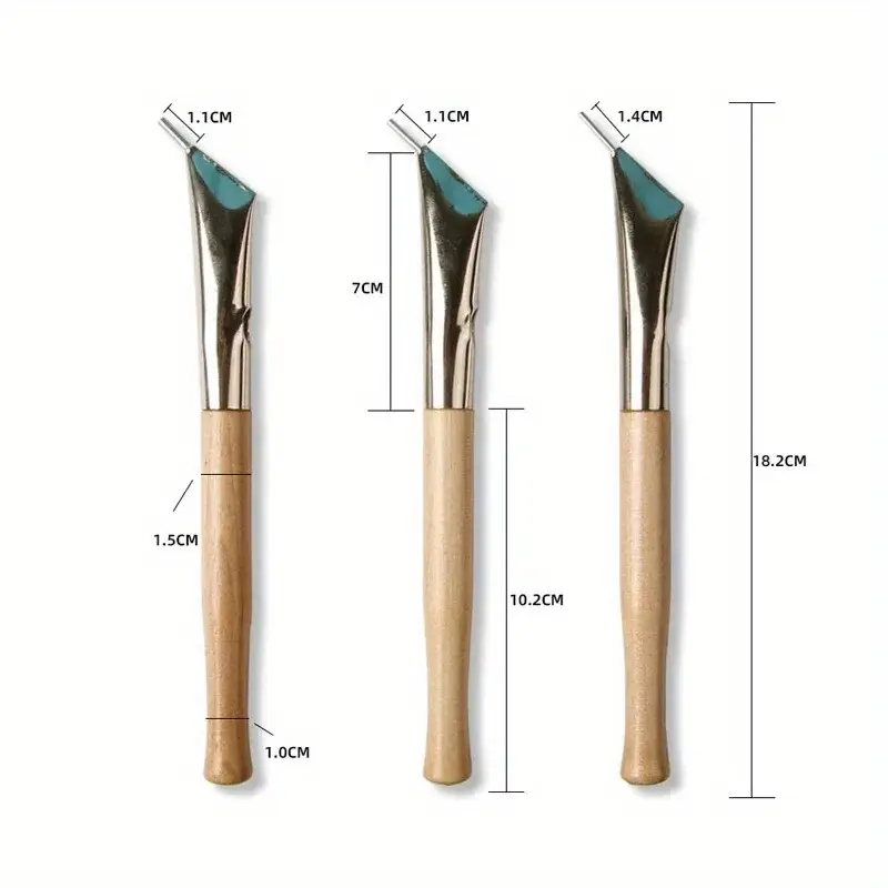 3Pcs Batik Tool Carve Artwork Paint Pen Sculpture Knife Craft Art Clay Sculpte Pottery Wax Tools - Image 3
