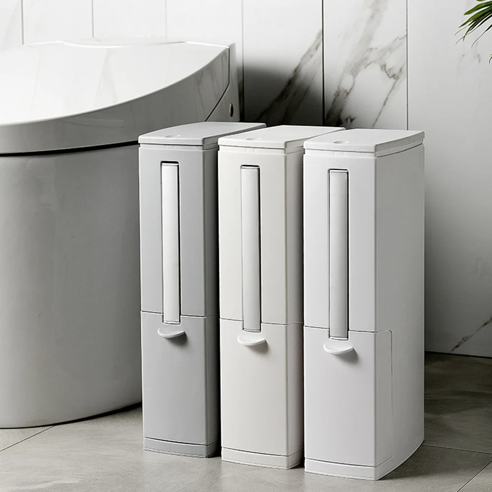 일체형 쓰레기통 화장실 브러쉬 세트 대용량 화장실 브러쉬 및 쓰레기통 세트 뚜..