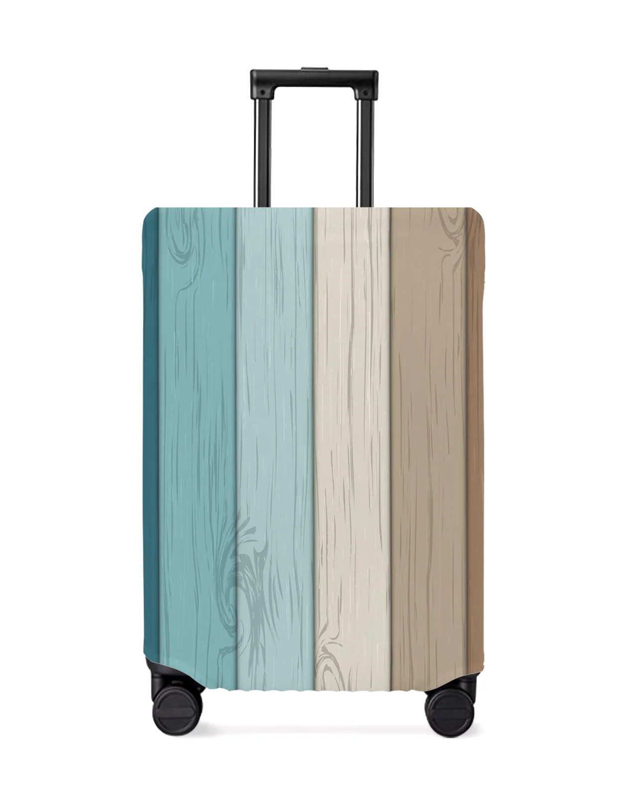 vintage-blue-green-brown-gradient-wood-grain-luggage-cover-stretch-baggage-dust-cover-for-18-32-inch-travel-suitcase-case