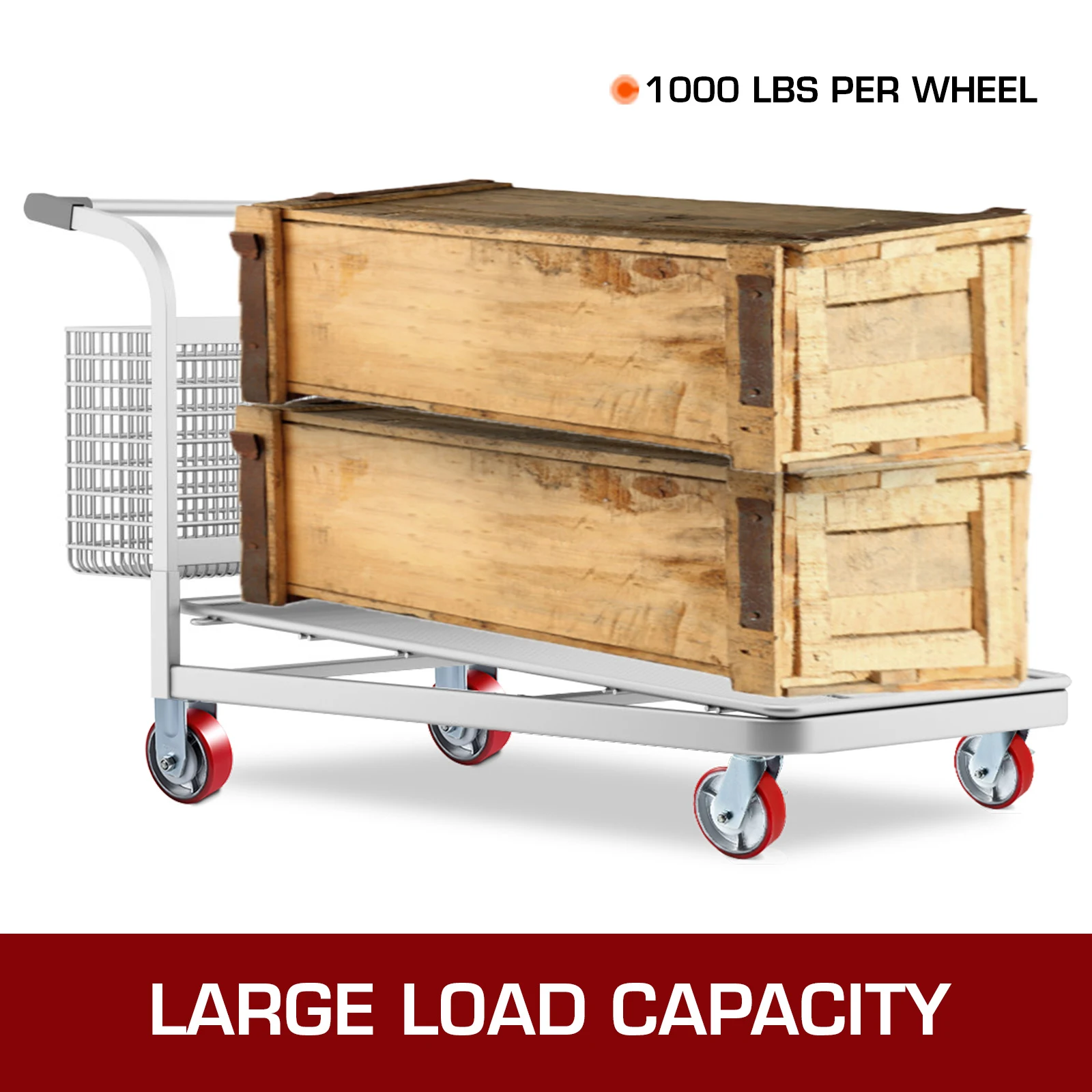 Heavy Duty Polyurethane Casters with Side Brake for Industrial Use