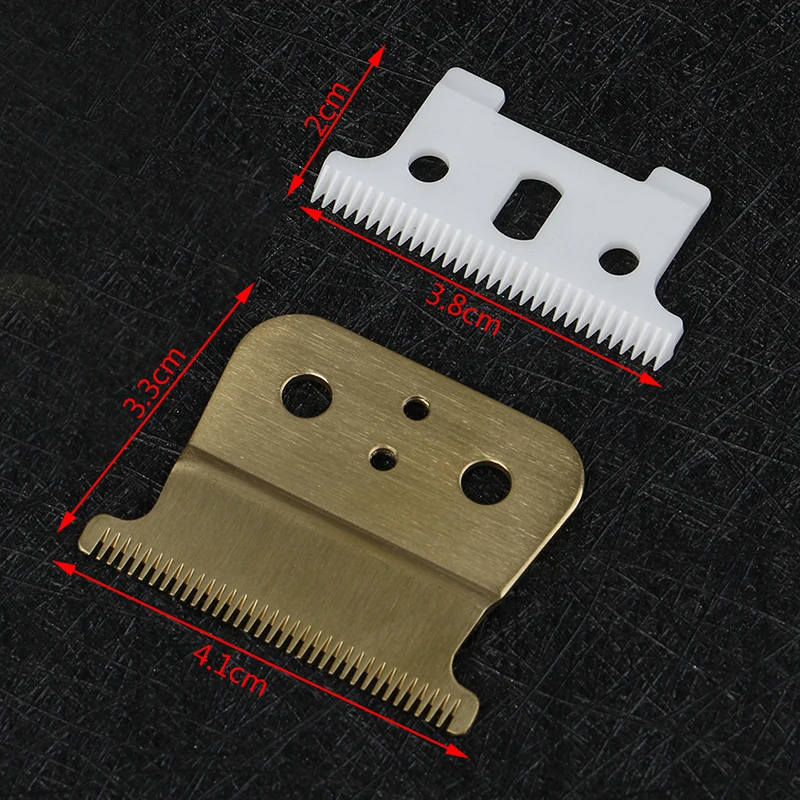 2pcs/set Ceramic Barber Cutter Blade T-outliner Replace Set Fit For Andis Shear