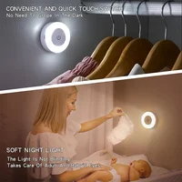 1-6 pièces économie d'énergie LED veilleuses capteur tactile 3 couleurs réglable mur lampe de nuit USB Rechargeable magnétique chambre allée chambre 2