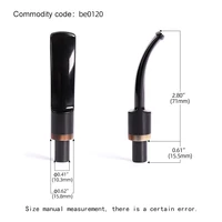 MUXIANG 1pc acrylic pipe holder classic curved handle tobacco pipe holder   for 9mm filter element DIY Father Day Christmas gift 2