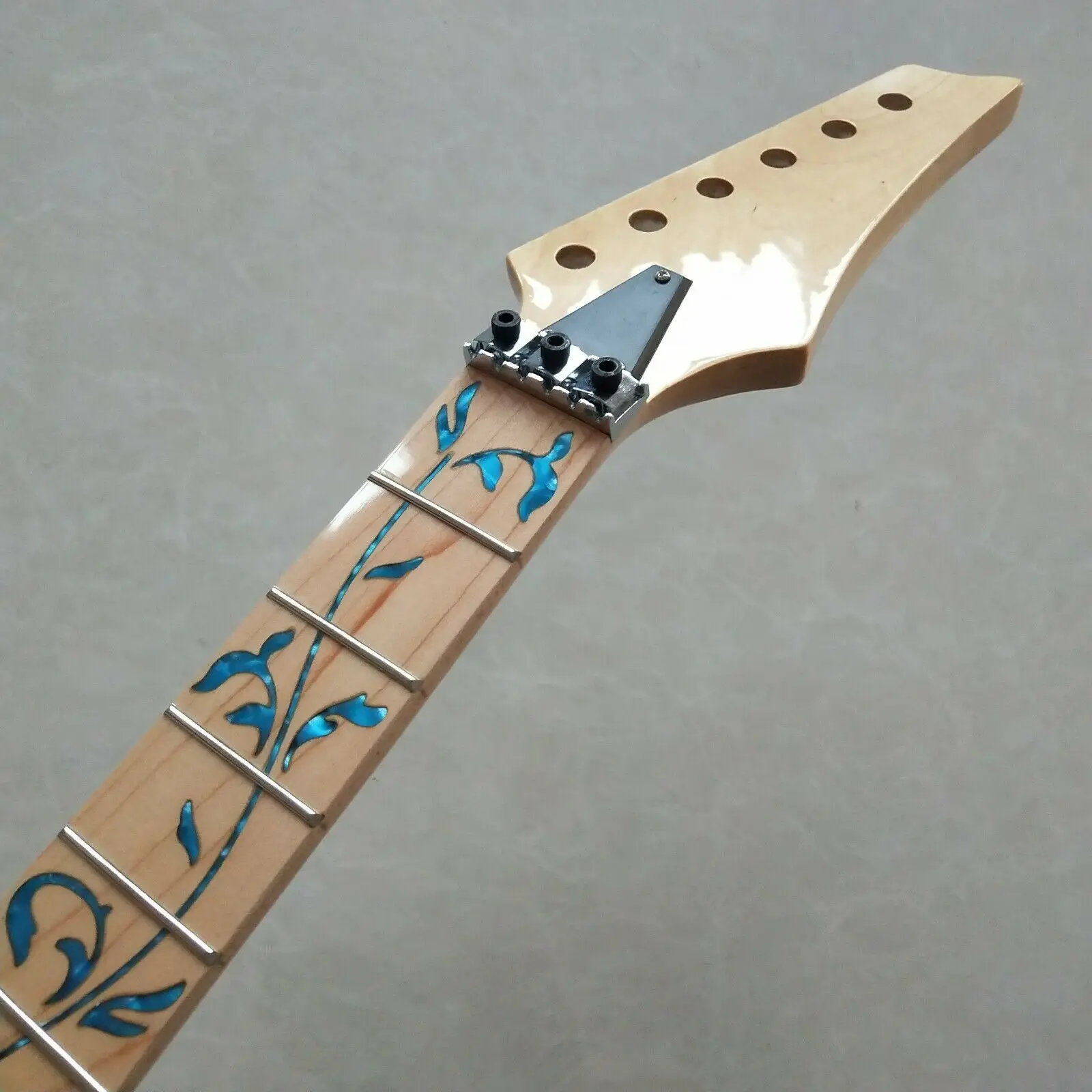 

Gloss Ib Style Electric Guitar Neck Replacement 24 Fret Maple Fretboard inlay