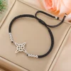 Dawapara – Bracelet à breloques avec nœud de sorcière pour femmes, amulette de Protection des nœuds celtiques, chaîne de perles en acier inoxydable, bijoux Wiccan de sorcellerie