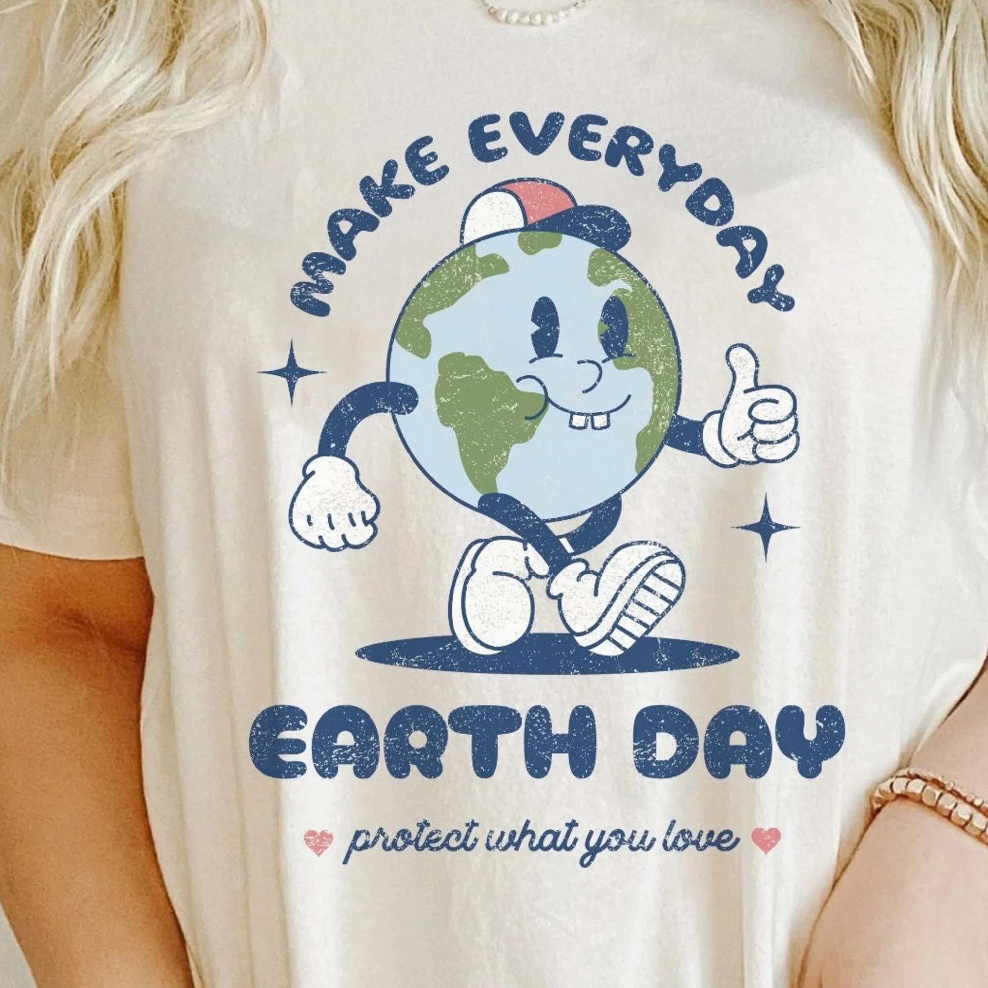 Maglietta Per La Festa Della Terra Cambiamento Climatico Per L'Ambiente Salva Il Pianeta Madre Oceano Maniche Lunghe O Corte