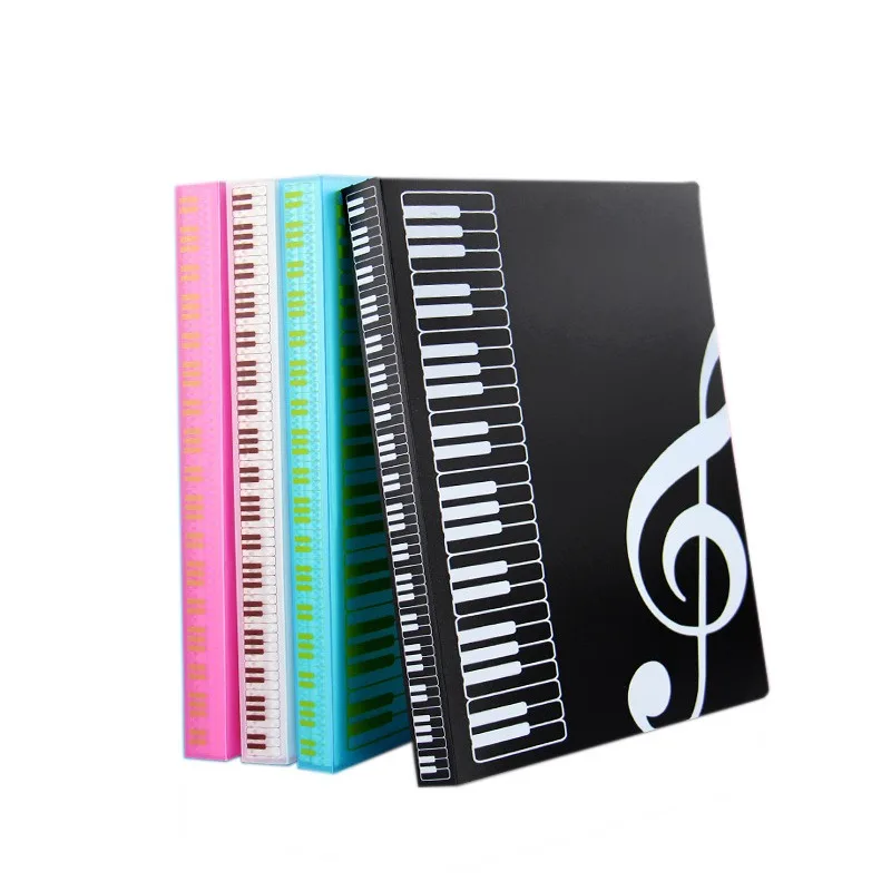 

40/80 Pages A4 Multi-layer Music Score Folder Practice Piano Paper Sheets Document Storage Organizer Pentameter Storage