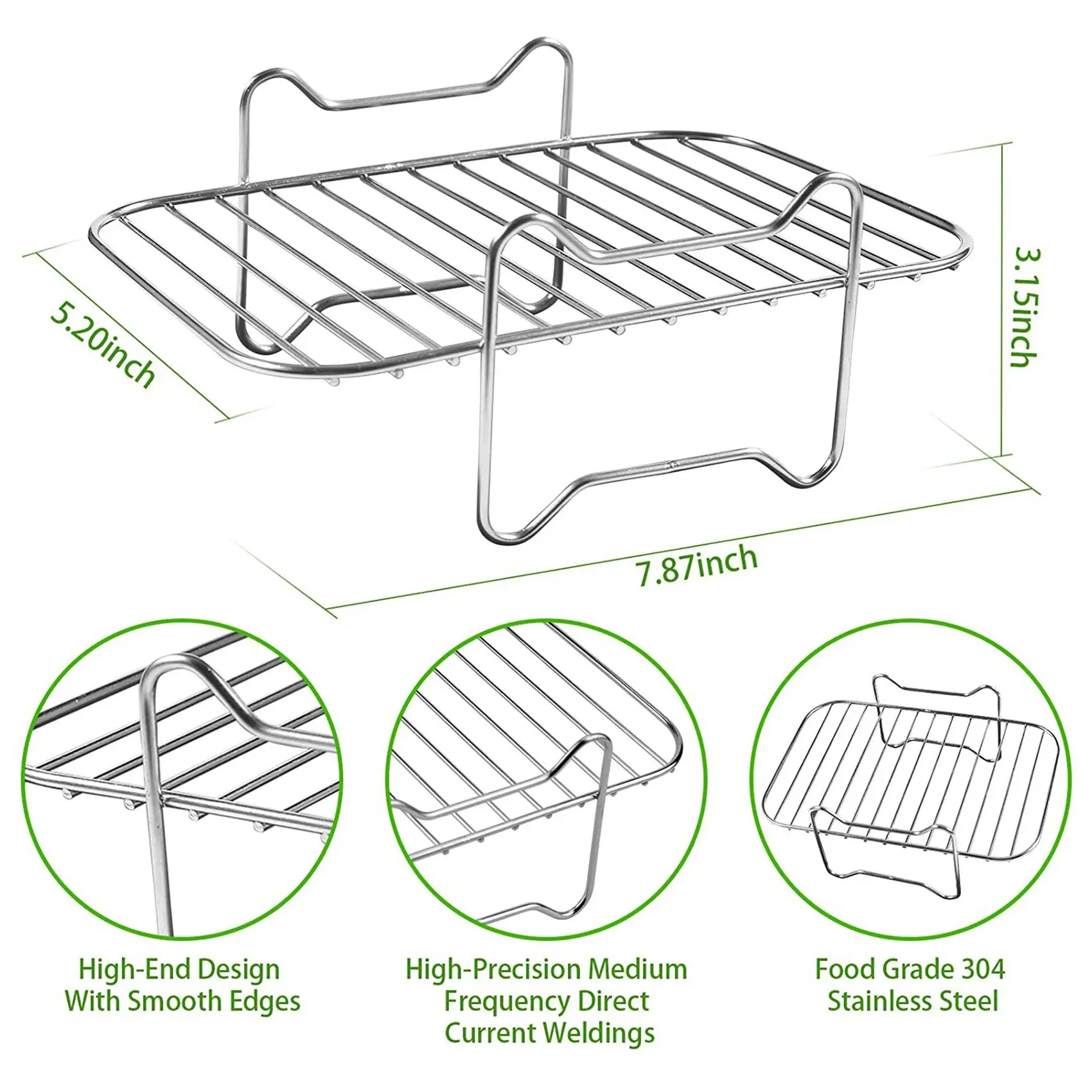 Air Fryer Rack For Double Basket Air Fryers Ninja Foodi DZ201 DZ401