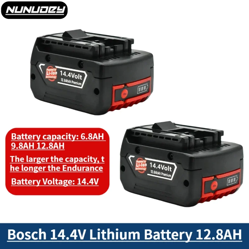 

new Original BAT614G Rechargeable Battery 14.4V 12800mAh Lithium ion for Bosch 14.4V Battery BAT607G BAT614 BAT614G+ Charger