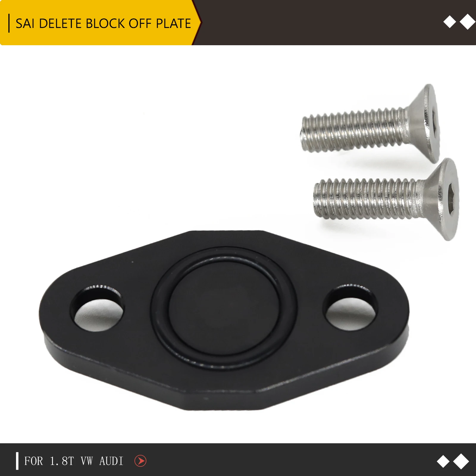 4Pcs DIY Aluminium Seconday Air Valve Block Blanking Plate SAI Delete Block Off Plate For 1.8T VW MK4 Golf Jetta TT A4 B5 Audi
