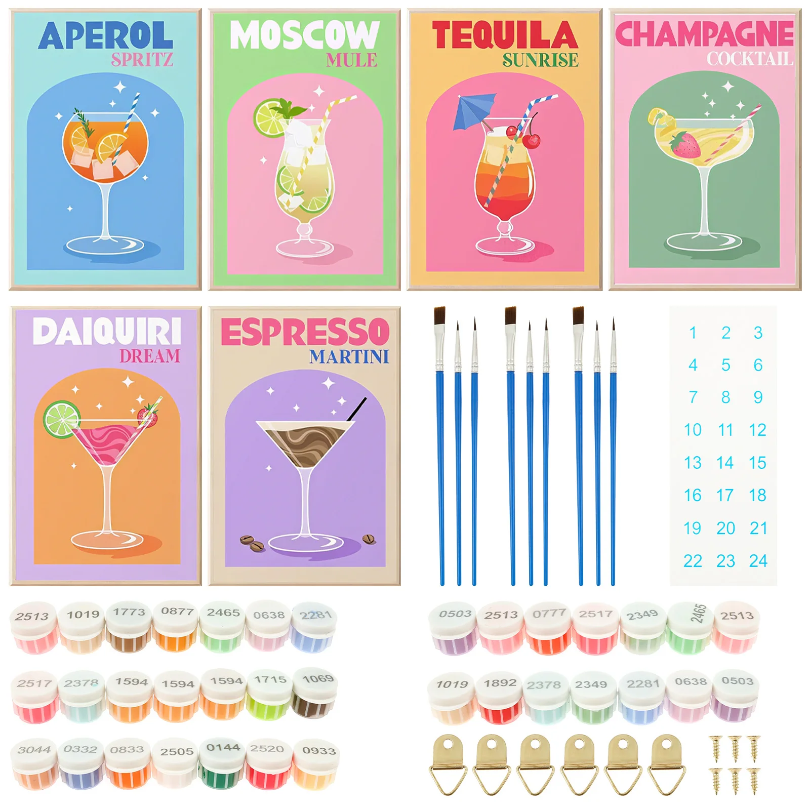 Description Picture 2 of itemOil Painting Set Wiht Hanger For Wall Hanging Decor Painting Brush, Acrylic Paint and Canvas Easels, Art Paint Set for Beginner