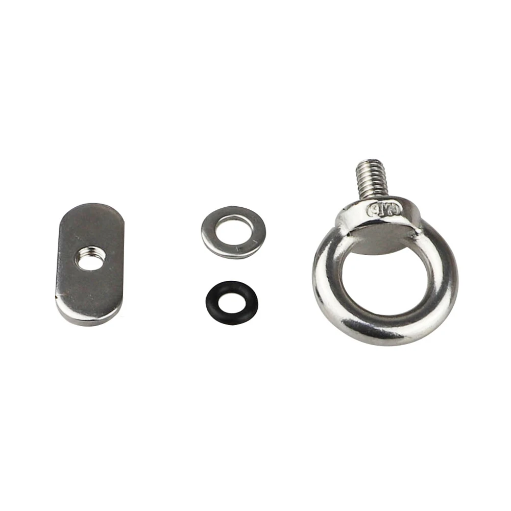 4 Pezzi Kayak Track Eyelet Silver Track Eyelet 316 Acciaio Inossidabile Per Kayak, Barca, Canoa Accessori Per Sport Acquatici Argento