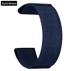 Braided Nylon Loop Sports Band - Premium Quick - Fit Strap, Multiple Sizes Available - 26mm QuickFit (2 - Midnight Blue)