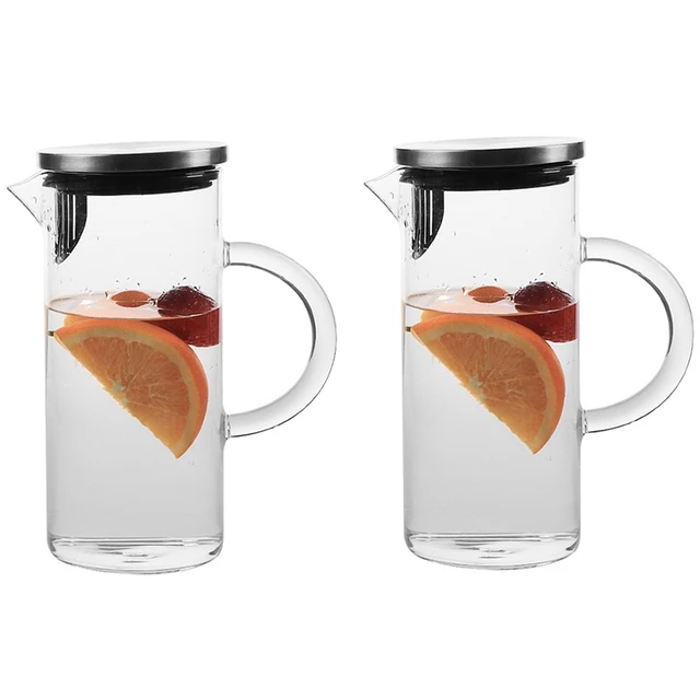 1 Set Water Carafe Glass Carafe Fridge Jug 1 Liters Water Jug Teapot  Transparent - AliExpress