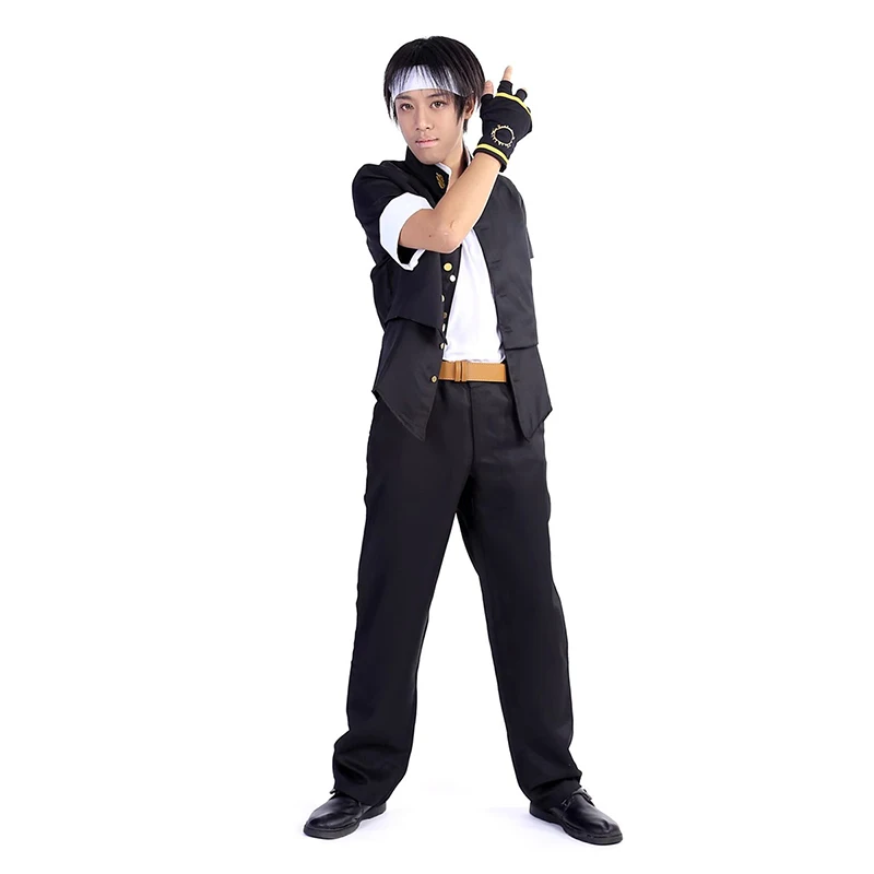 The King of Fighters-Inspired Kyo Kusanagi Martial Arts Uniform Cosplay Costume for Men