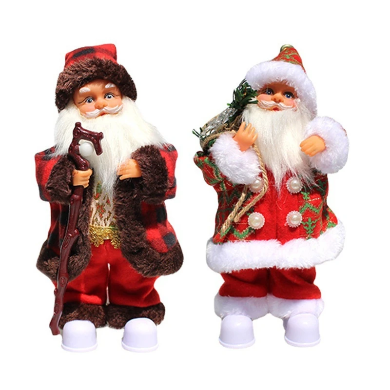 Electric Toy Santa LED Climbing Santa Tabletop Decors Luminous Toy