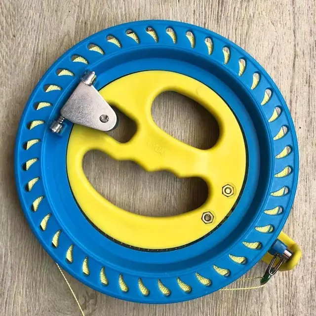Kite Reel Winder Fire Wheel String Flying Handle Tool Twisted String Line Outdoor Round Blue Grip For Fying Kites 150-500M 5
