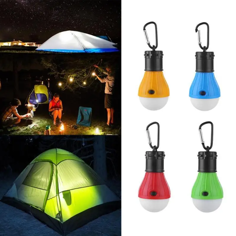 

3led Tent Hanging Lamp 3 Modes Outdoor Sos Emergency Carabiner Bulb Light Emergency Light Lantern Hiking Energy Saving Lamp