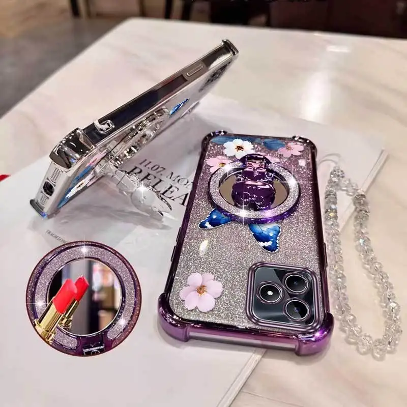 Deeply Spread Wings Phone Case with Bracket and Lanyard