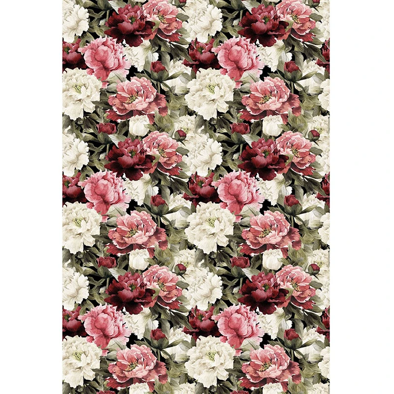 

Red And White Roses Vinyl Wall Home Decoration Self Adhesive Wallpapers Living Room Bedroom Study Furniture Makeover wall Decor