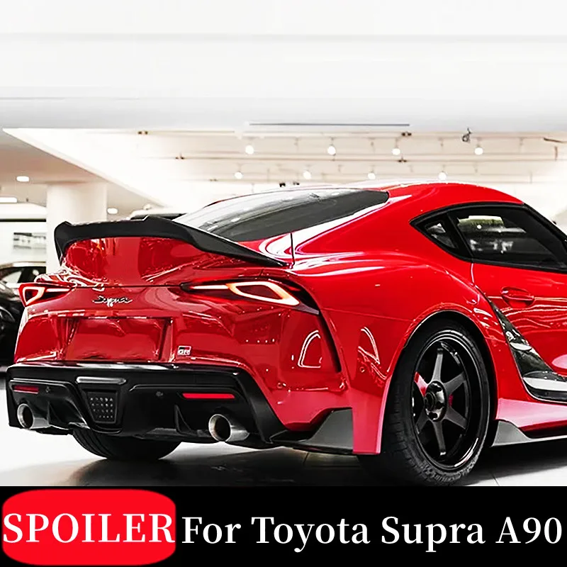 

Rear Trunk Lid Boot Ducktail Lip Spoiler Wings For 2019 20 21 22 23 Toyota Supra A90 J29 Black Carbon Car Tuning Accessories
