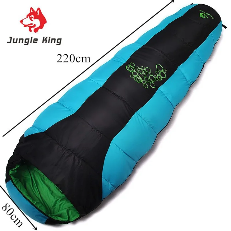 Newest Gray Blue Red CY0901 Camping Hooded Sleeping Bag Waterproof 4 Season Warm Cotton Sleeping Bags 0.85 1.15kg 1.5 1.8KG
