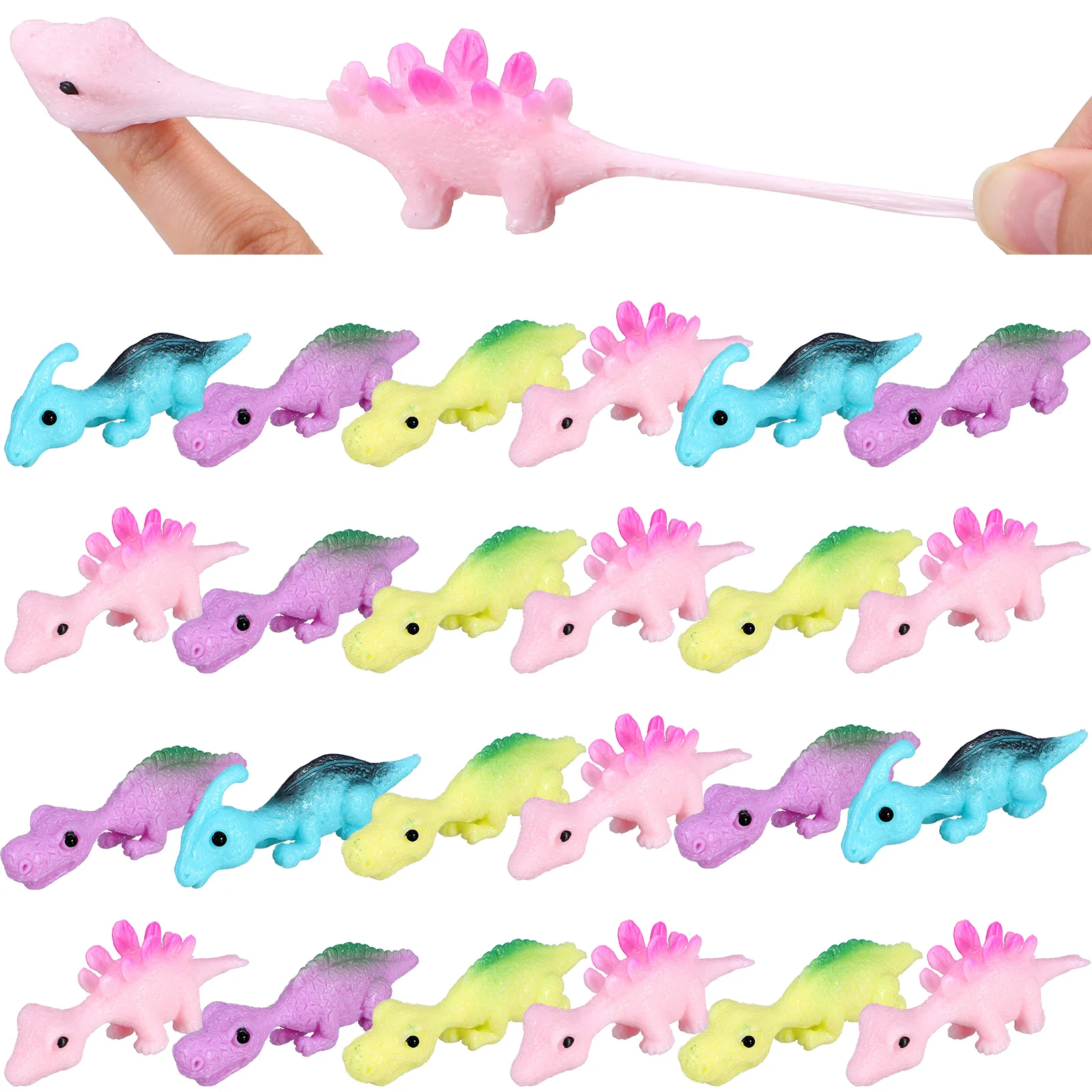 

30 Pcs Toy Catapult Dinosaur Party Bag Fillers Flight Elastic Finger Animals Toys Slingshots Plaything Stretch