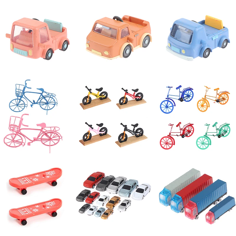 1/12 Dollhouse Miniature Moto Skateboard Bicicletta Simulazione Modello Di Bici Giocattoli Per Ob11 1/6 Doll House Decor Accessori Per Bambole