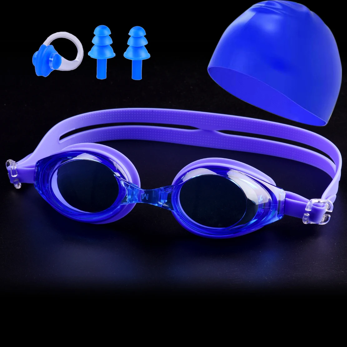 Swimming goggles silicone caps for men and women