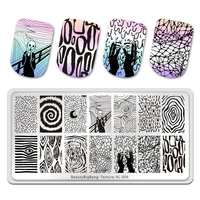 BeautyBigBang Geometry Nail Stamping Plates New Animals Bear Character Design Fairy Tales Nail Art Stamps Texture XL-004 1