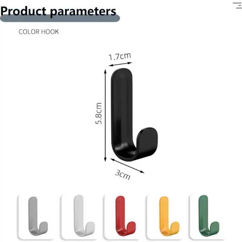 6/12/24Pcs Self Adhesive Strong Wall Hooks Towel Door Key Bag Coat Hook Holder Kitchen Bathroom Accessories Home Organizer 4