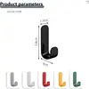 6/12/24Pcs Self Adhesive Strong Wall Hooks Towel Door Key Bag Coat Hook Holder Kitchen Bathroom Accessories Home Organizer 4