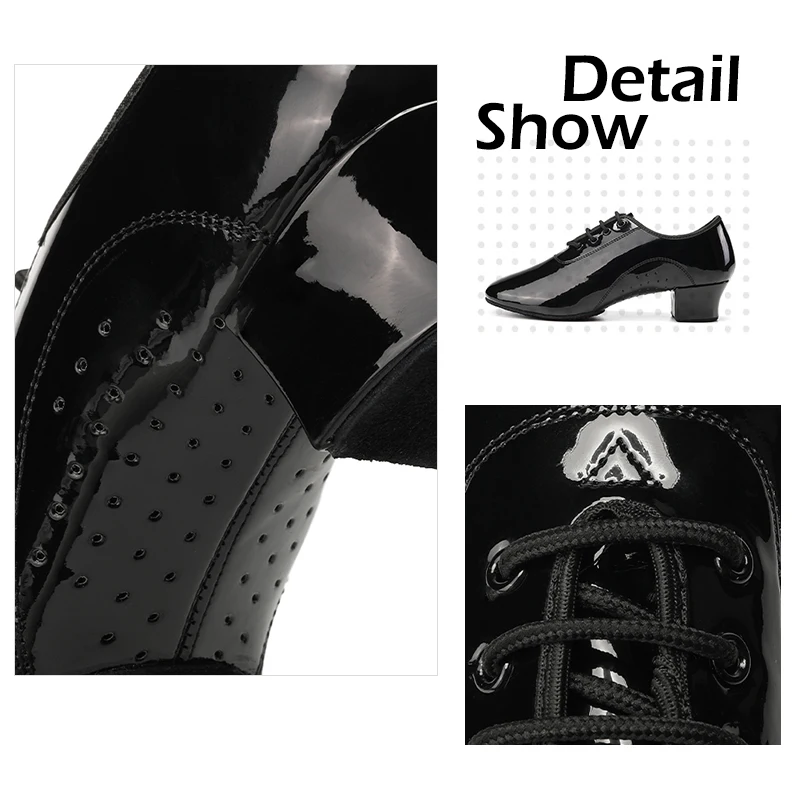 Dance Shoes Men's Latin Dance Shoes Split Sole Jazz Ballroom Heel Height 3.5CM