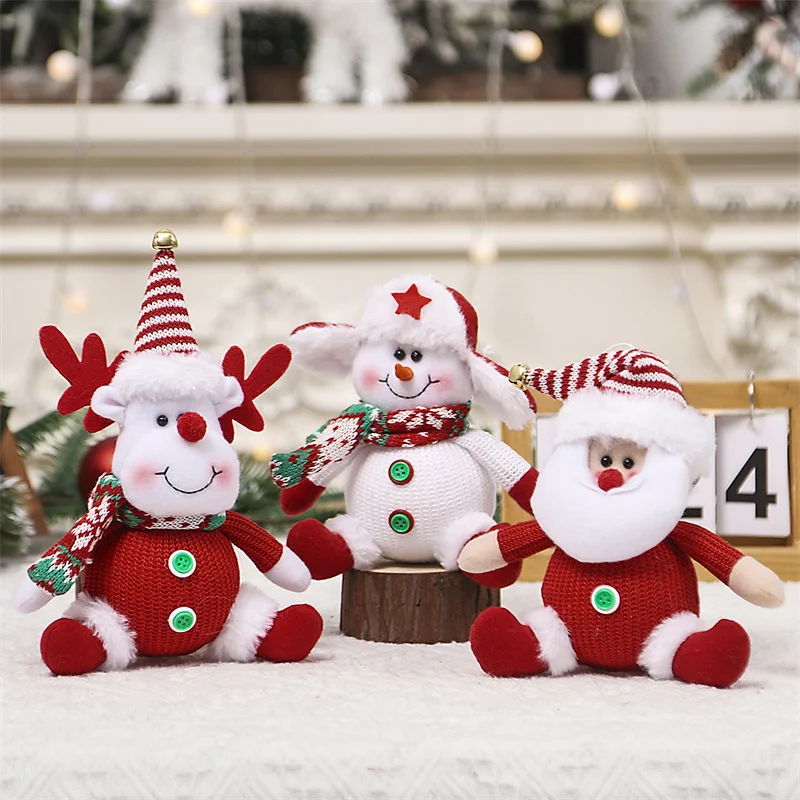 

Christmas Ornaments Santa Claus Snowman Deer Pendant Doll Hang Decorations For Home Xmas New Year Decorations Navidad Gifts