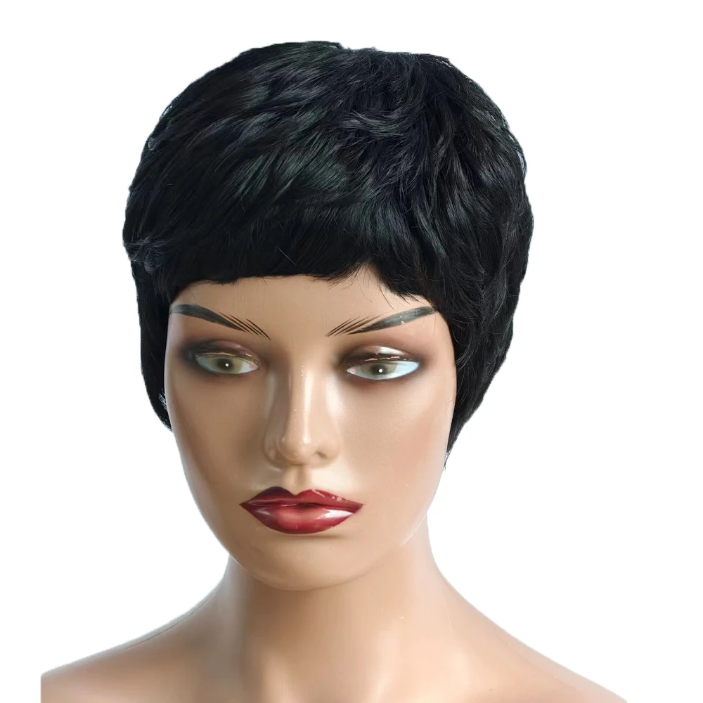 Synthetic Wig BeiSDWig Heat Resistant for Black Women Short Pixie Cut 4 Colors