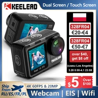 KEELEAD K80 Action Camera 4K 60FPS EIS 5-40M Waterproof Helmet 20MP 2.0" 1.4" Touch LCD Dual Screen WiFi Webcam  Sport Video Cam 1